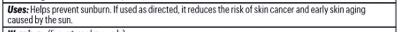 See Uses Image Attached. (Nutrascreen Spf 30 Uses)